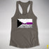 Demisexual Pride Pirate Flag Racerback Tank - Dark Grey