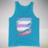 Bigender Pride Flag Ripped Reveal Premium Tank Top