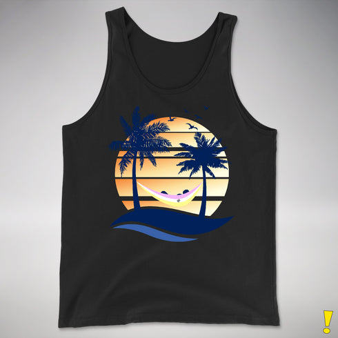 Twink Pride Hammock Summer Beach Sunset Premium Tank Top
