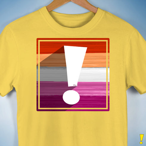 Lesbian Pride Flag Exclamation Point Premium Unisex T-Shirt