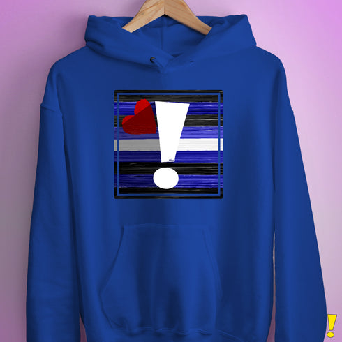 Leather Pride Flag Exclamation Point Hoodie