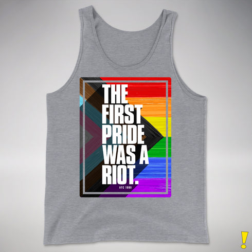 The First Pride Was a Riot - LGBTQ Progress Pride Premium Tank Top