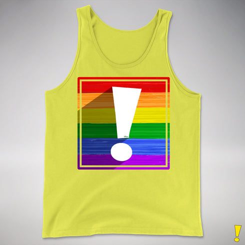 LGBTQ Pride Flag Exclamation Point Premium Tank Top
