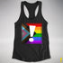 LGBTQ Progress Pride Flag Exclamation Point Racerback Tank