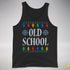 Old School Ugly Christmas Sweater Tank Top - Black
