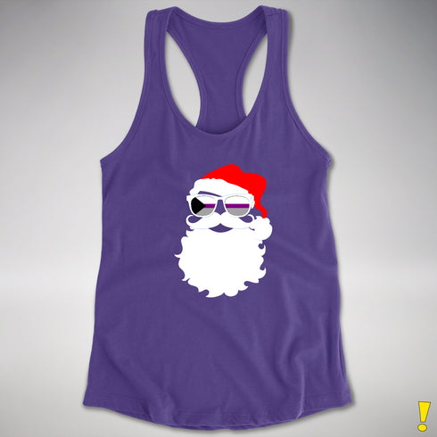 Santa’s Demisexual Pride Flag Shades Racerback Tank - Purple