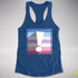 Bigender Pride Flag Exclamation Point Racerback Tank - Royal