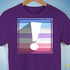 Bigender Pride Flag Exclamation Point Premium Unisex T-Shirt - Purple
