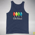 Old School Vintage Christmas Lights Tank Top - Navy Heather