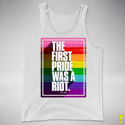 The First Pride Was a Riot - Original 8 Stripe Pride Premium Tank Top