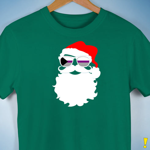 Santa’s Demisexual Pride Flag Shades Premium Unisex T-Shirt - Kelly Green