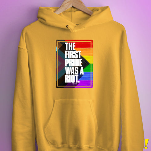 The First Pride Was a Riot - LGBTQ Progress Pride Hoodie
