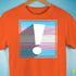 Transgender Pride Flag Exclamation Point Premium Unisex T-Shirt - Orange