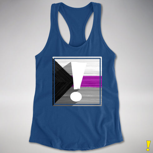 Demisexual Pride Flag Exclamation Point Racerback Tank - Royal