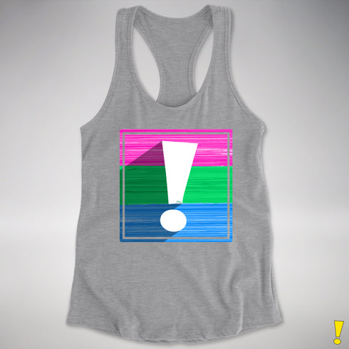 Polysexual Pride Flag Exclamation Point Racerback Tank