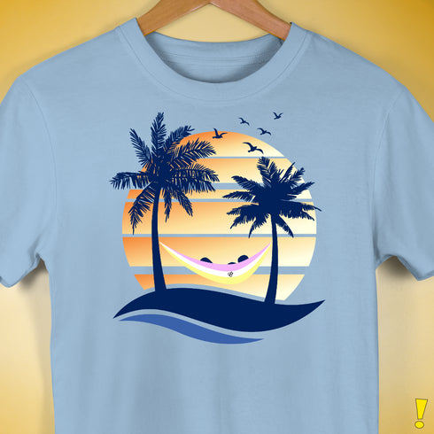 Twink Pride Hammock Summer Beach Sunset Premium Unisex T-Shirt