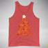 Funny Bacon and Egg Christmas Tree Tank Top - Red Triblend
