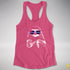 Pride Sloth Leather Flag Sunglasses Racerback Tank