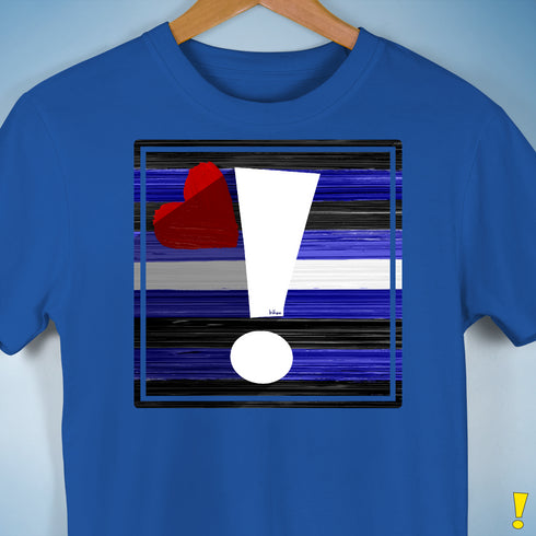 Leather Pride Flag Exclamation Point Premium Unisex T-Shirt