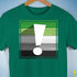 Aromantic Pride Flag Exclamation Point Premium Unisex T-Shirt - Kelly Green