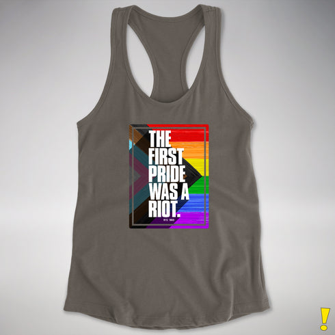 The First Pride Was A Riot - LGBTQ Progress Pride Racerback Tank