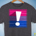 Bisexual Pride Flag Exclamation Point Premium Unisex T-Shirt - Dark Grey Heather