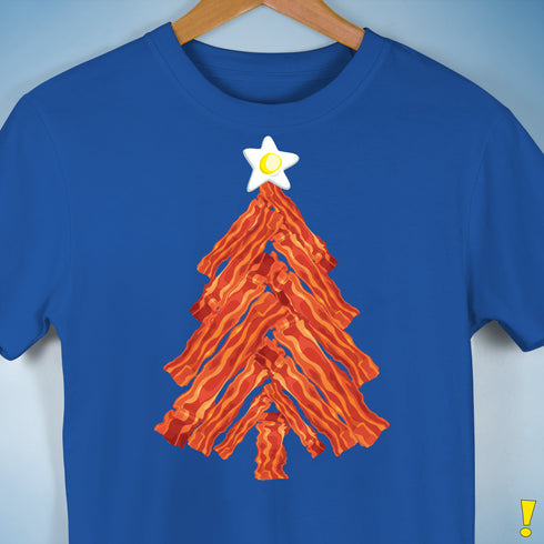 Funny Bacon and Egg Christmas Tree Unisex T-Shirt - Royal Blue