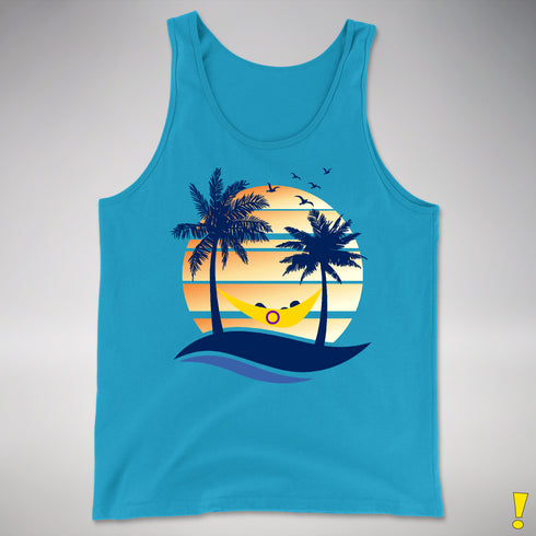 Intersex Pride Hammock Summer Beach Sunset Premium Tank Top