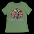 Custom Holiday Joy T-Shirt Women's Relaxed Tee - Leaf