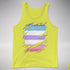 Bigender Pride Flag Ripped Reveal Premium Tank Top