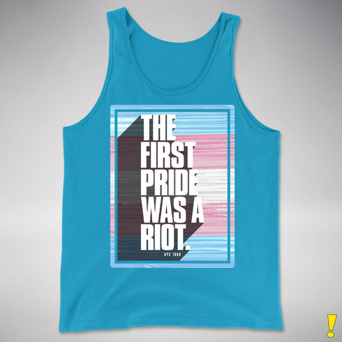 The First Pride Was a Riot - Trans Pride Flag Premium Tank Top