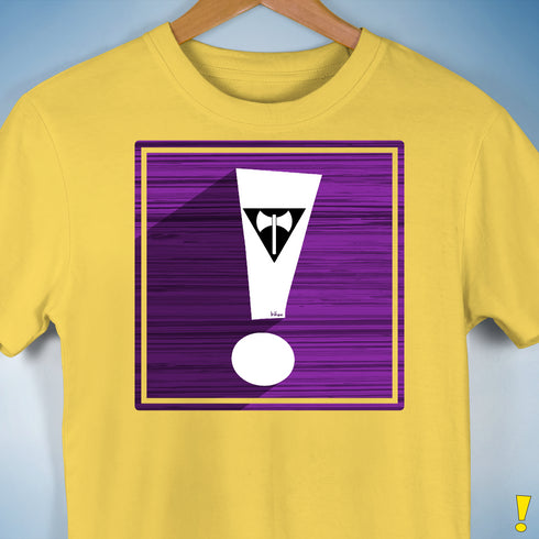 Lesbian Labrys Pride Flag Exclamation Point Premium Unisex T-Shirt - Yellow