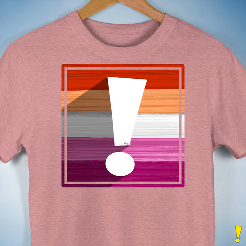 Lesbian Pride Flag Exclamation Point Premium Unisex T-Shirt