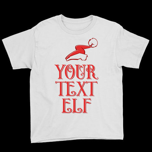 Personalized Elf Family Youth Tee - White