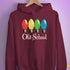 Old School Vintage Christmas Lights Hoodie - Maroon