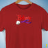 Believe Lesbian Labrys Pride Flag Jingle Bell Premium Unisex T-Shirt - Red