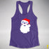 Santa Cutout BigenderSanta’s Bigender Pride Flag Shades Racerback Tank - Purple
