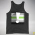 Agender Pride Flag Exclamation Point Premium Tank Top - Charcoal Triblend