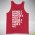 Santa's Reindeer Beer List Tank Top - Red