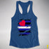 Leather Pride Flag Ripped Reveal Racerback Tank