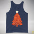 Funny Bacon and Egg Christmas Tree Tank Top - Navy Heather