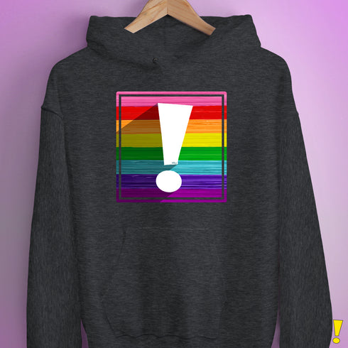 Original LGBTQ Pride Flag Exclamation Point Hoodie