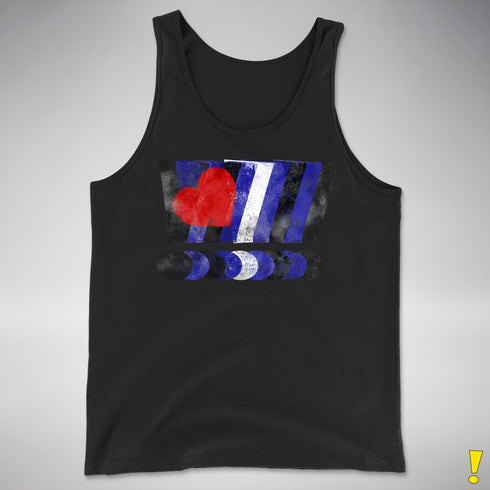 Distressed Leather Pride Exclamation Points Premium Tank Top