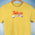 Believe Bigender Pride Flag Jingle Bell Premium Unisex T-Shirt - Yellow