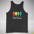 Old School Vintage Christmas Lights Tank Top - Charcoal Triblend