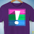 Polysexual Pride Flag Exclamation Point Premium Unisex T-Shirt - Purple