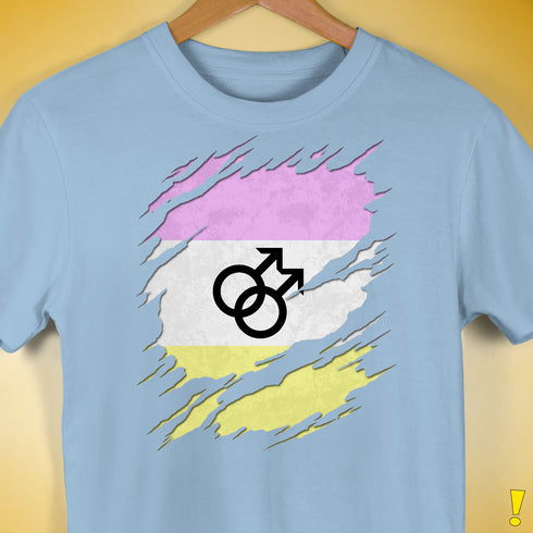 Twink Pride Flag Ripped Reveal Premium Unisex T-Shirt