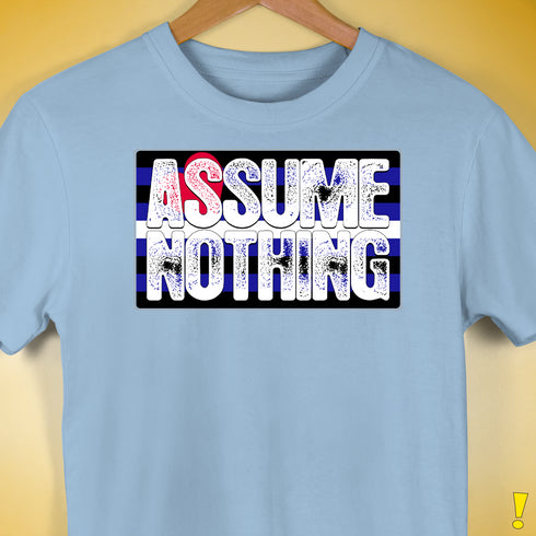 Assume Nothing Leather Pride Flag Premium Unisex T-Shirt