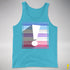 Bigender Pride Flag Exclamation Point Premium Tank Top - Aqua Triblend