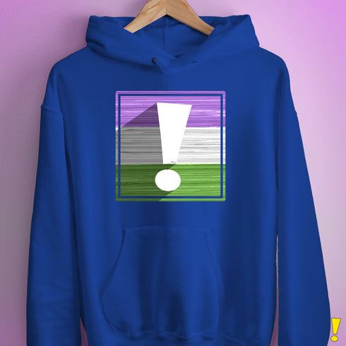 Genderqueer Pride Flag Exclamation Point Hoodie